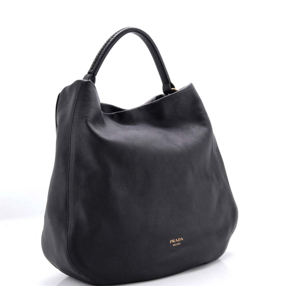 Prada Slouch Hobo Leather Large #254065P21B - Picture 2 of 6